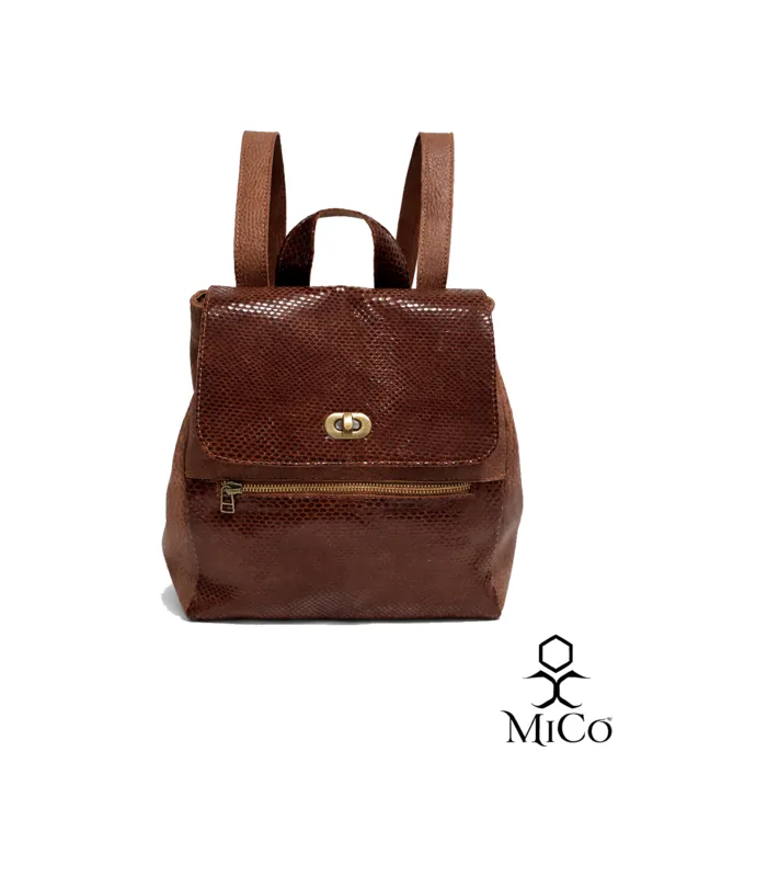 mochila-roc-o-chocolate-brilloso Mochila Rocío - Chocolate brilloso - Image 1