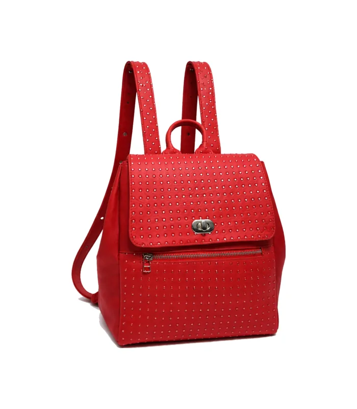 mochila-rocio-rojo-con-lunares Mochila Rocio - Rojo con Lunares - Image 1