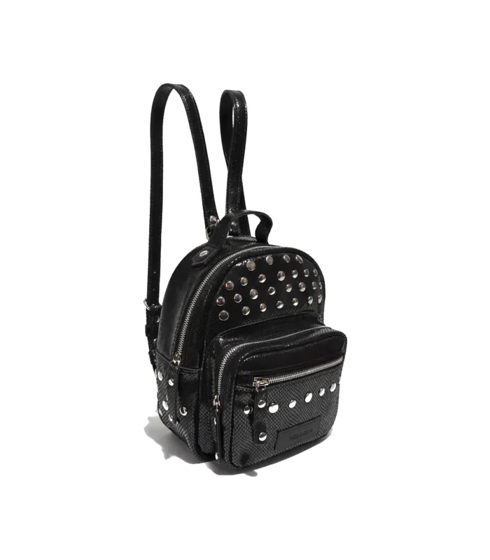 mochila-tucuman-negro-textura-reptil Mochila Tucuman - Negro Textura Reptil - Image 1